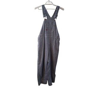 Dickies overalls womens size Medium carpenter engineer stripe cotton oversized